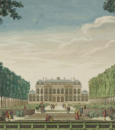 Anonyme/chez Daumont. "Jardin et l' Hôtel d'Evreux appartenant à Madame de Pompadour, 46ème vue d'optique". Eau-forte coloriée. Paris, musée Carnavalet.